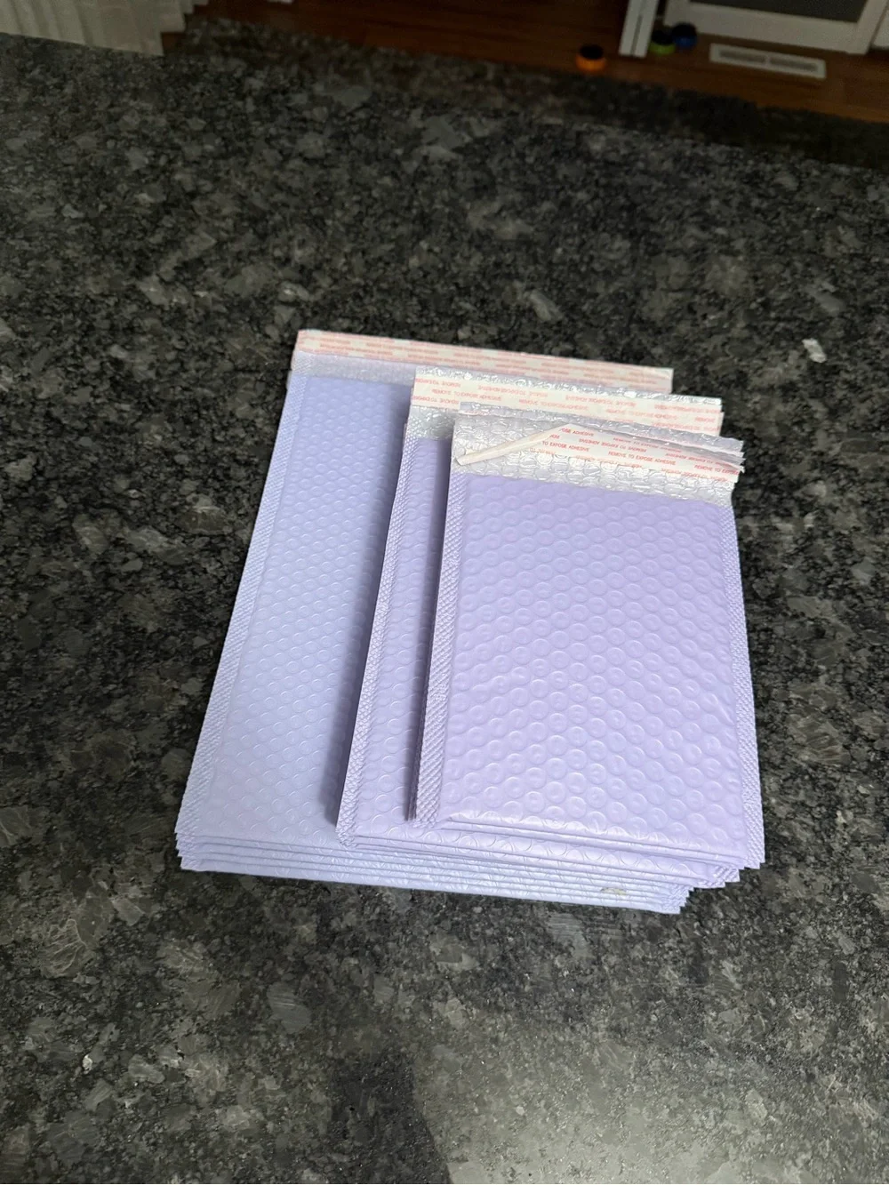 Bundle of 20 Bubble Mailers Lavender Purple Protective Packaging Various Sizes